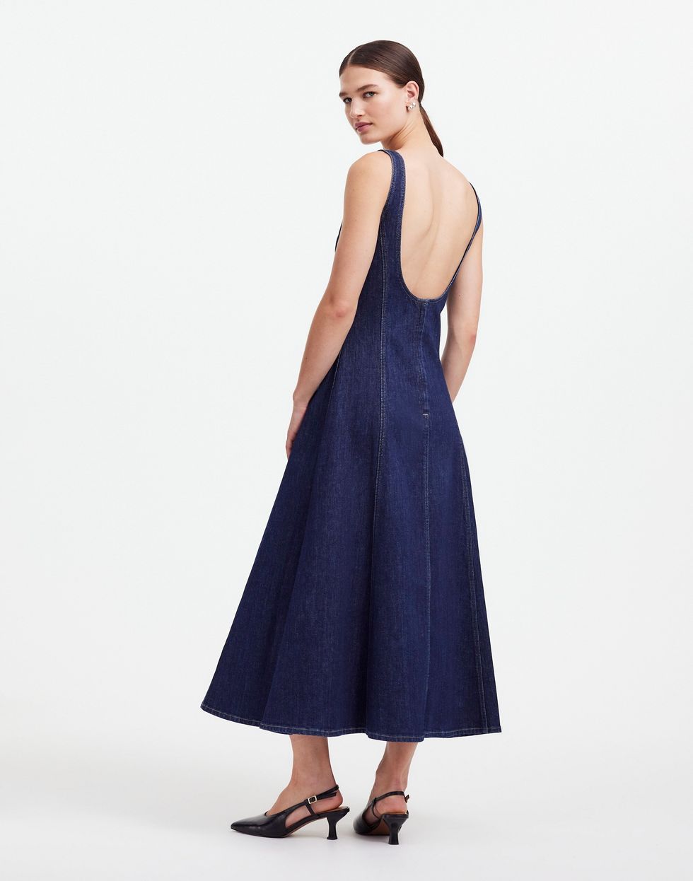 \u200bDenim Tank Midi Dress in Pellson Wash