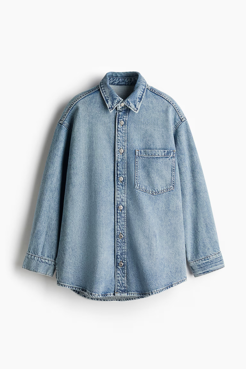 \u200bFeather Soft Oversized Denim Shirt