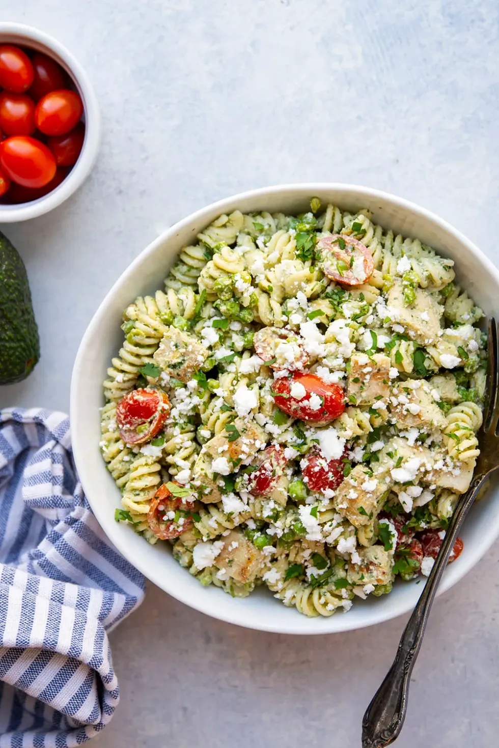 \u200bFeta Green Goddess Pasta Salad with Grilled Chicken