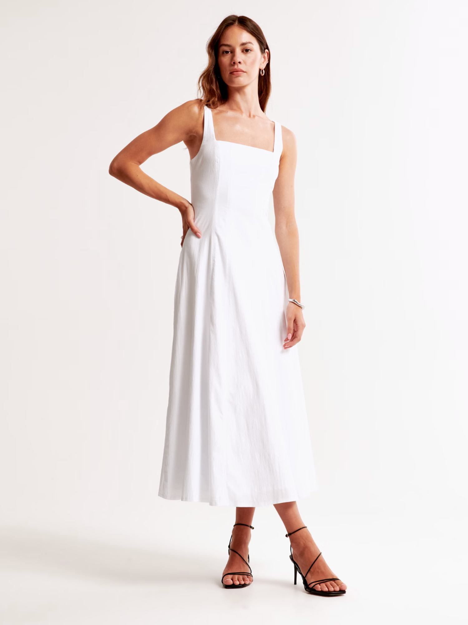 \u200bFit & Flare Stretch Midi Dress