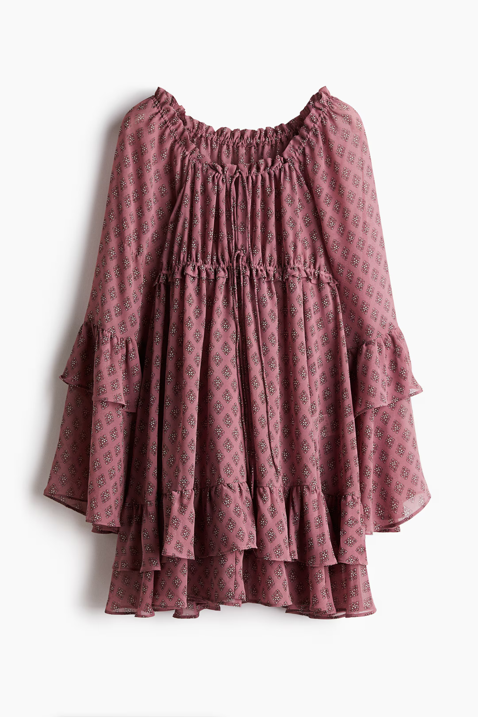 \u200bFlounced Chiffon Dress