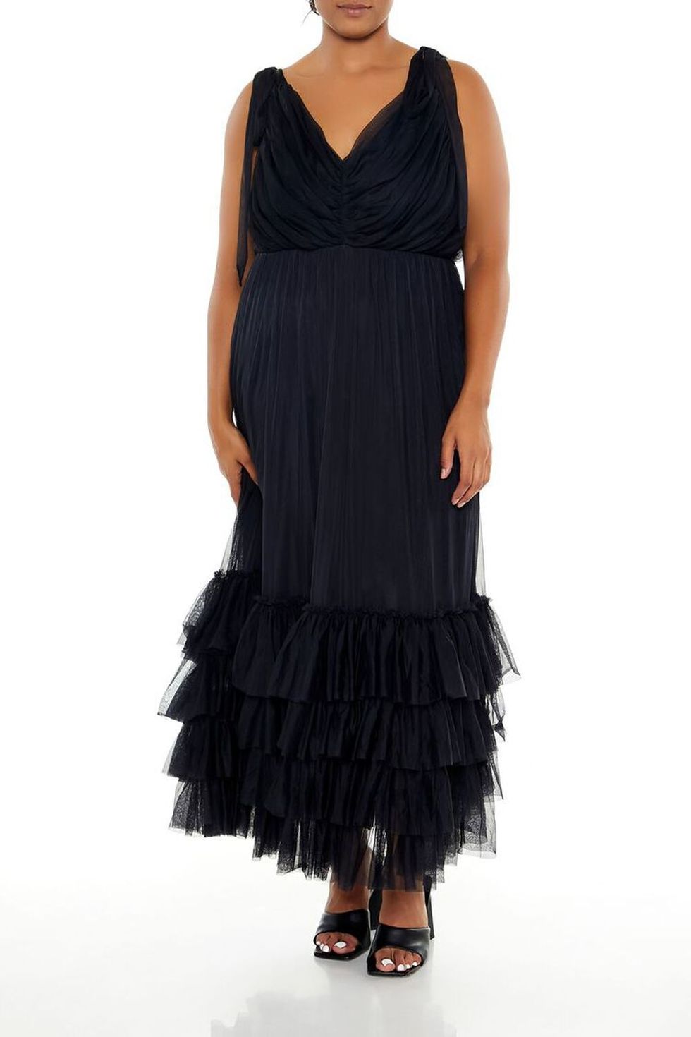 \u200bForever21 Tiered Tie-Strap Maxi Dress
