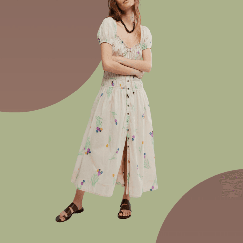\u200bFree People Complete Me Cotton Midi Dress