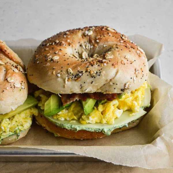 \u200bGreen Goddess Bacon, Egg, and Cheese Sandwich
