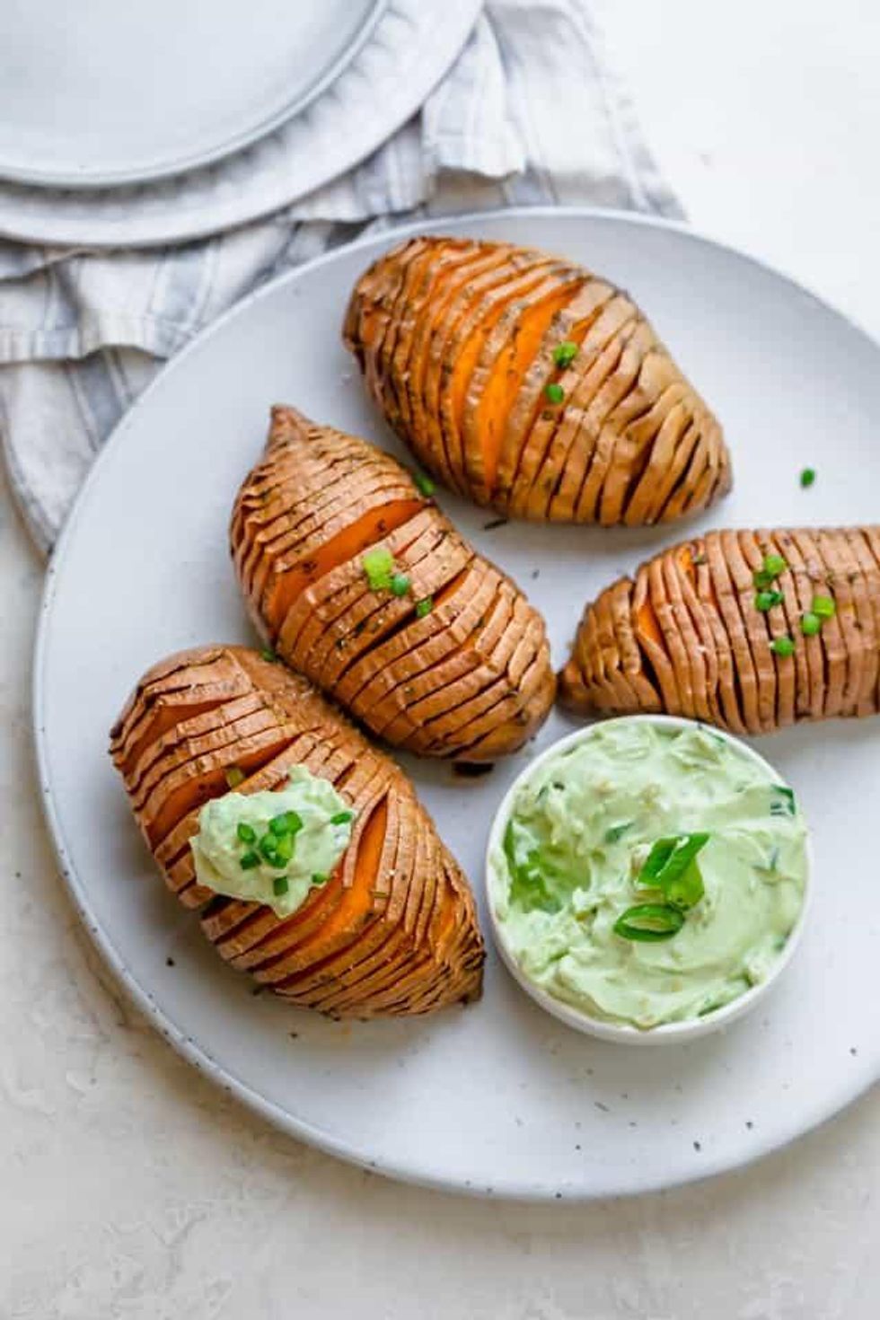 \u200bHasselback Sweet Potatoes