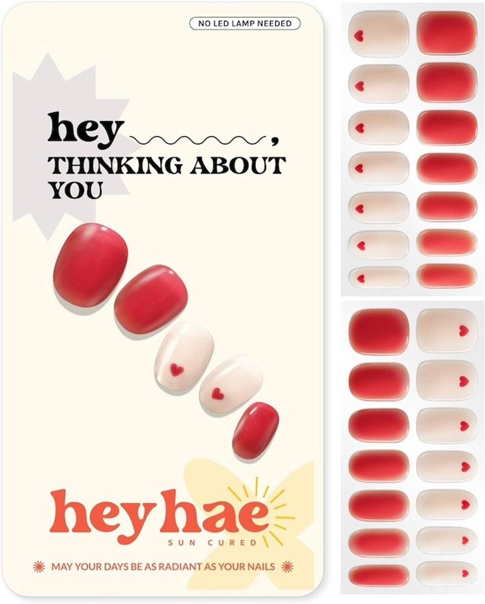 \u200bheyhae Valetines Semi Cured Gel Nail Strips