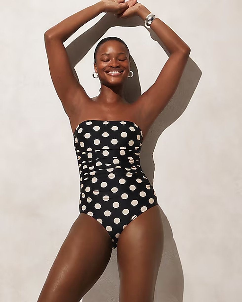 \u200bJ. Crew Gemma Ruched Bandeau One-Piece