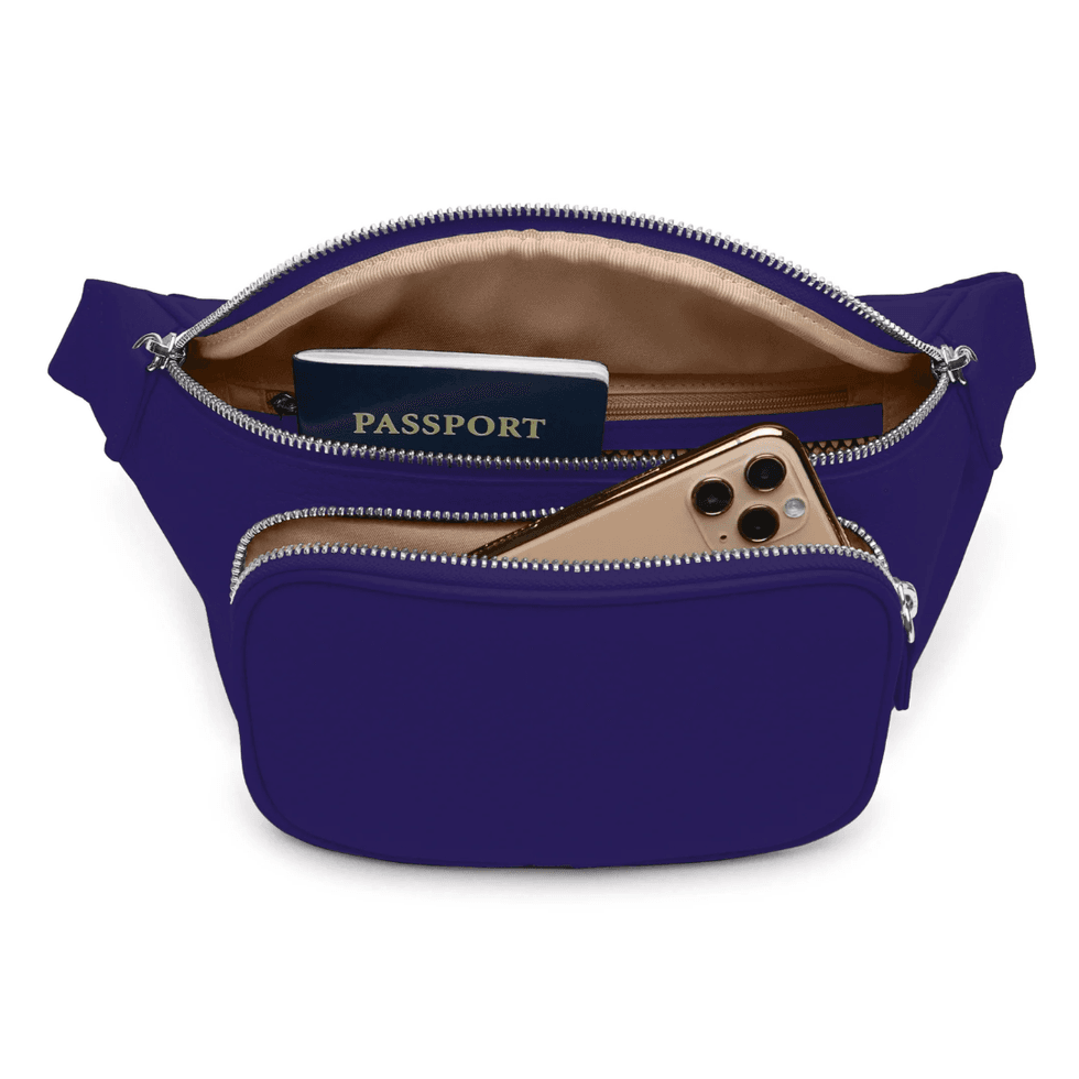 \u200bLeatherology Blake Belt Bag in Regatta Blue