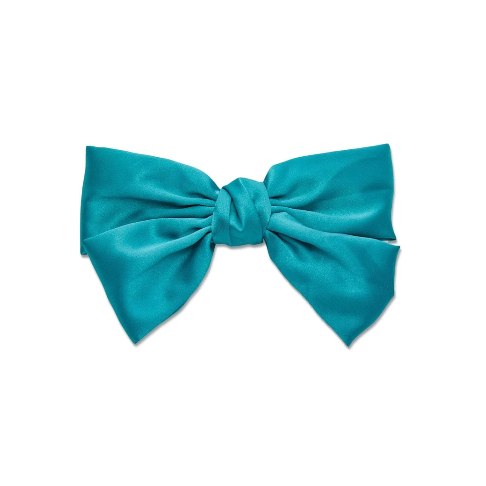 \u200bLeLe x SJP Teal Silky Bow Barrette