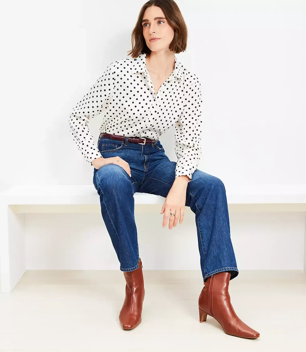 \u200bLOFT Dotted Everyday Relaxed Shirt