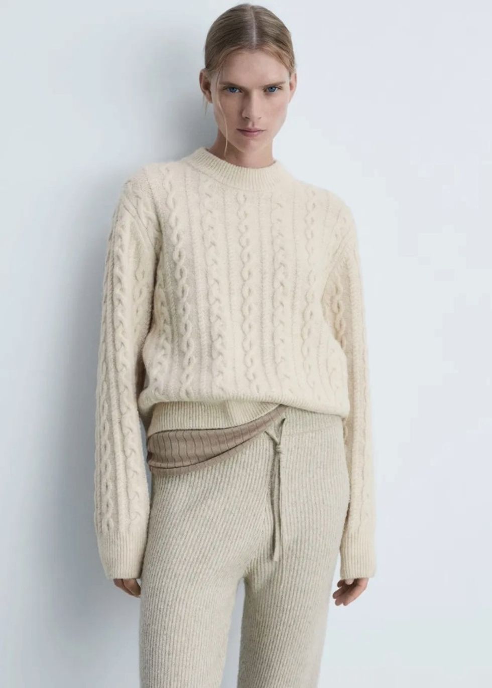 \u200bMANGO Braided Sweater