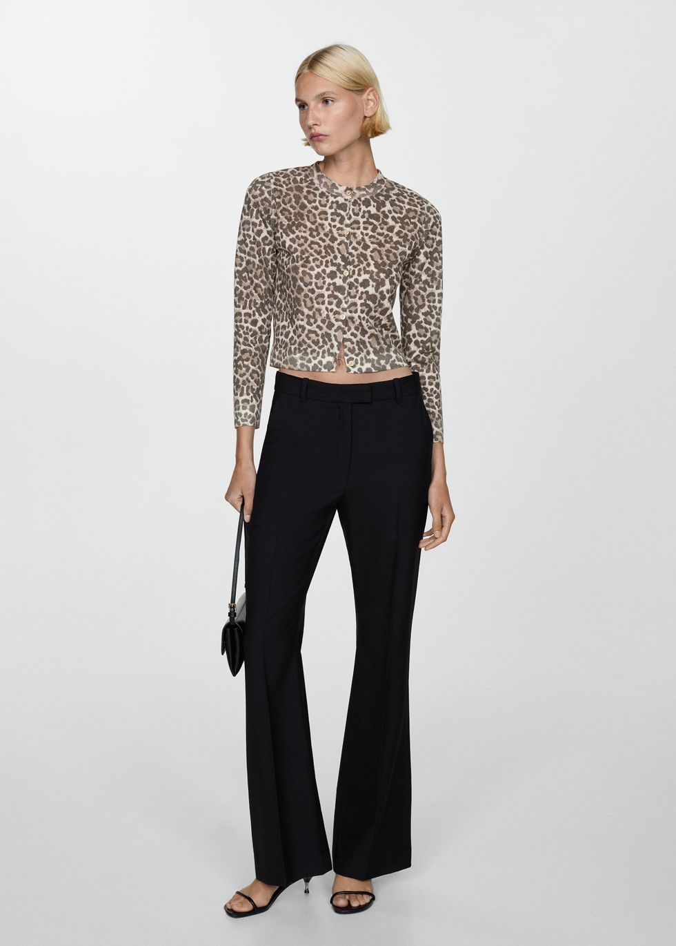 \u200bMango Leopard Knit Cardigan