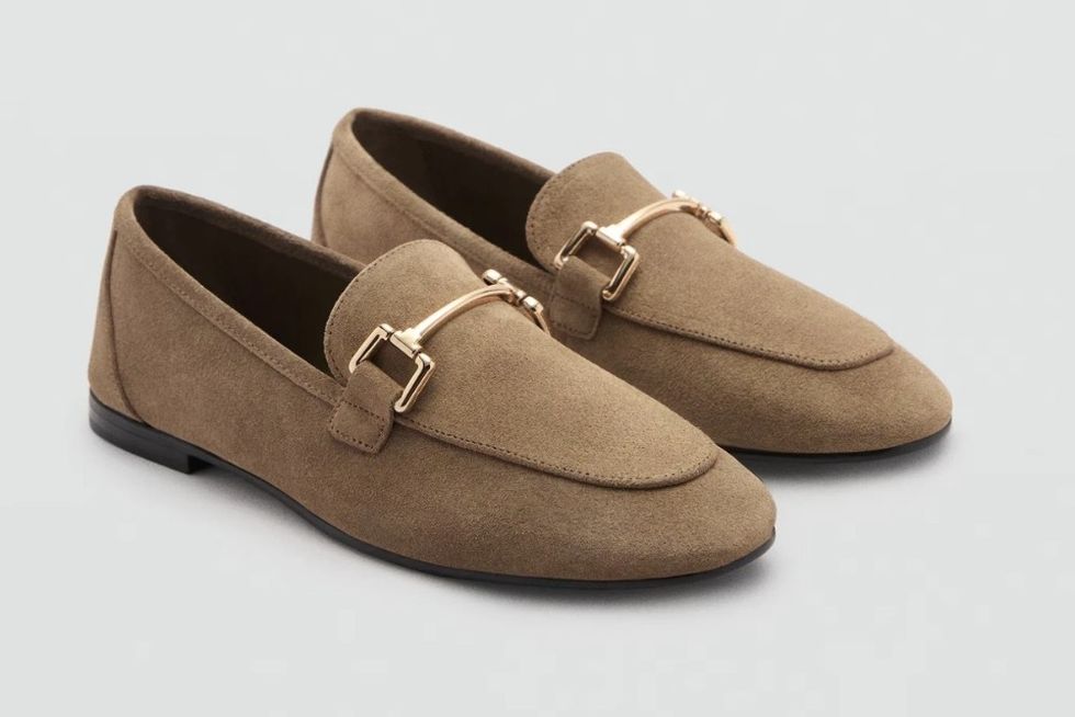 \u200bMango Suede Leather Loafers