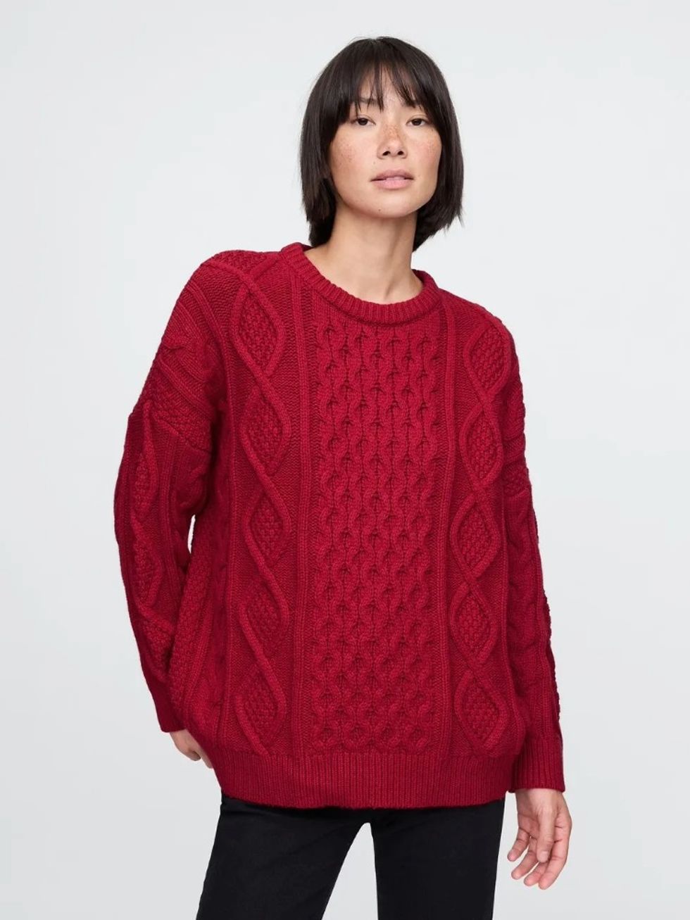 \u200bMixed Cable-Knit Sweater