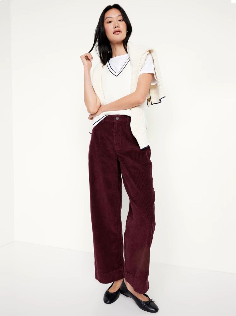 \u200bOld Navy High-Waisted Corduroy Wide-Leg Pants