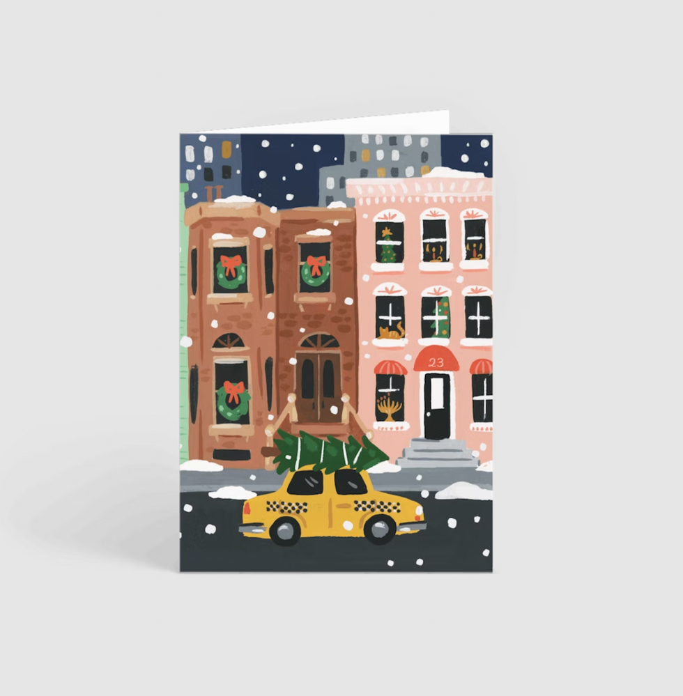 \u200bPapier Christmas Taxi Card