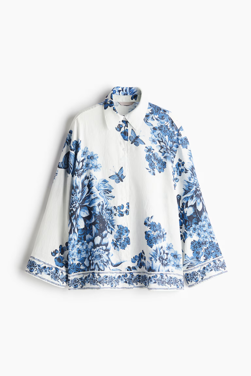 \u200bPatterned Linen Shirt