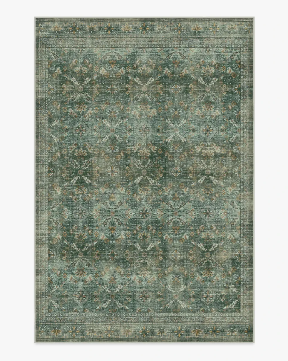 \u200bRuggable Frances Vintage Teal Blue Rug