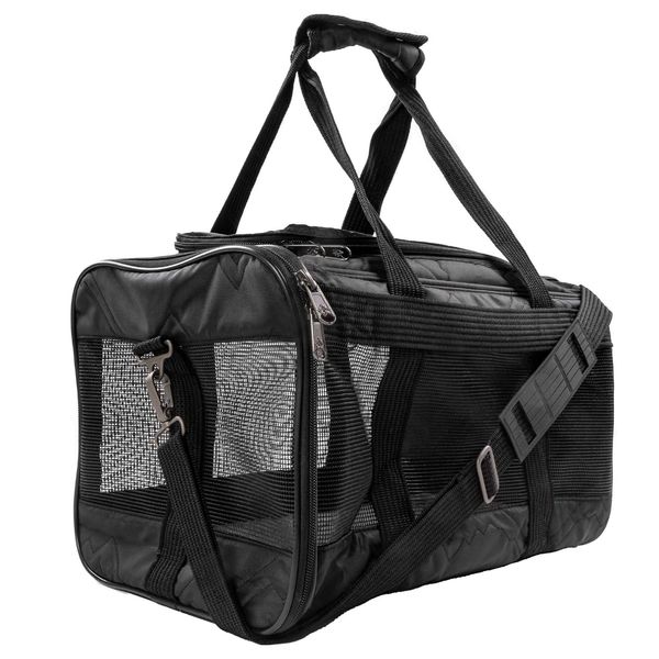 \u200bSherpa Deluxe Black Guarenteed On Board Soft Sided Dog & Cat Carrier