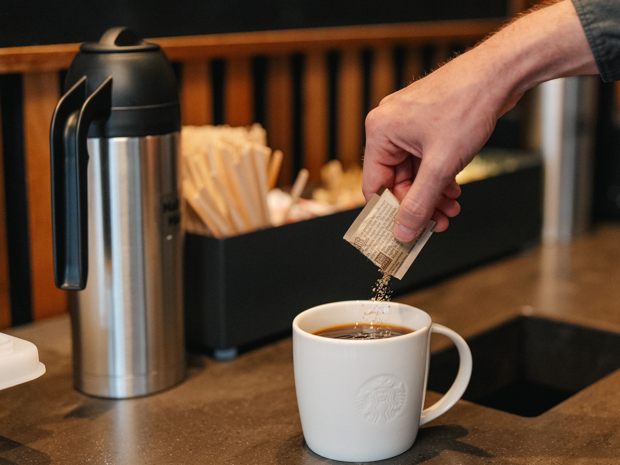 \u200bStarbucks condiment bar