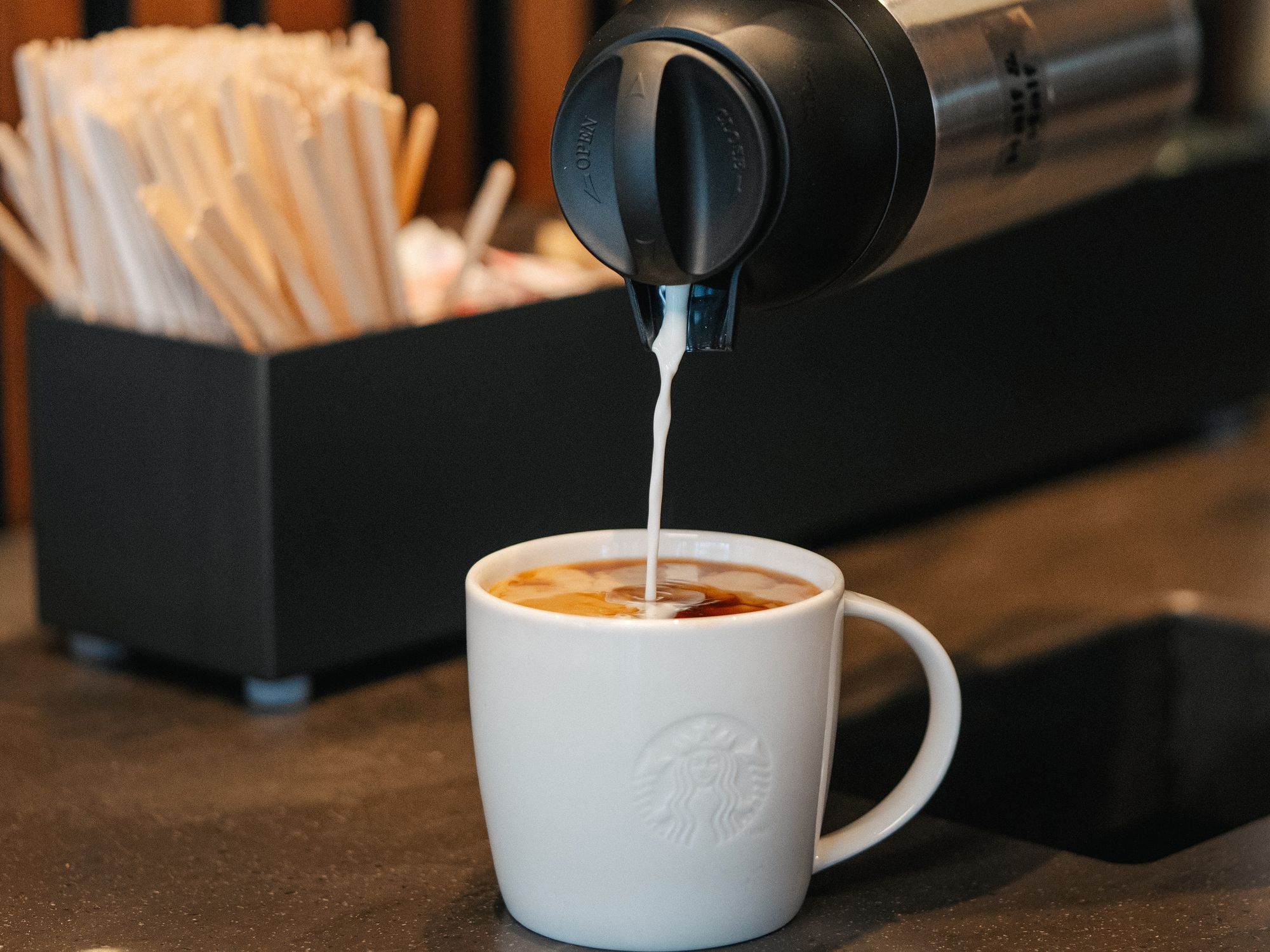 \u200bStarbucks condiment bar