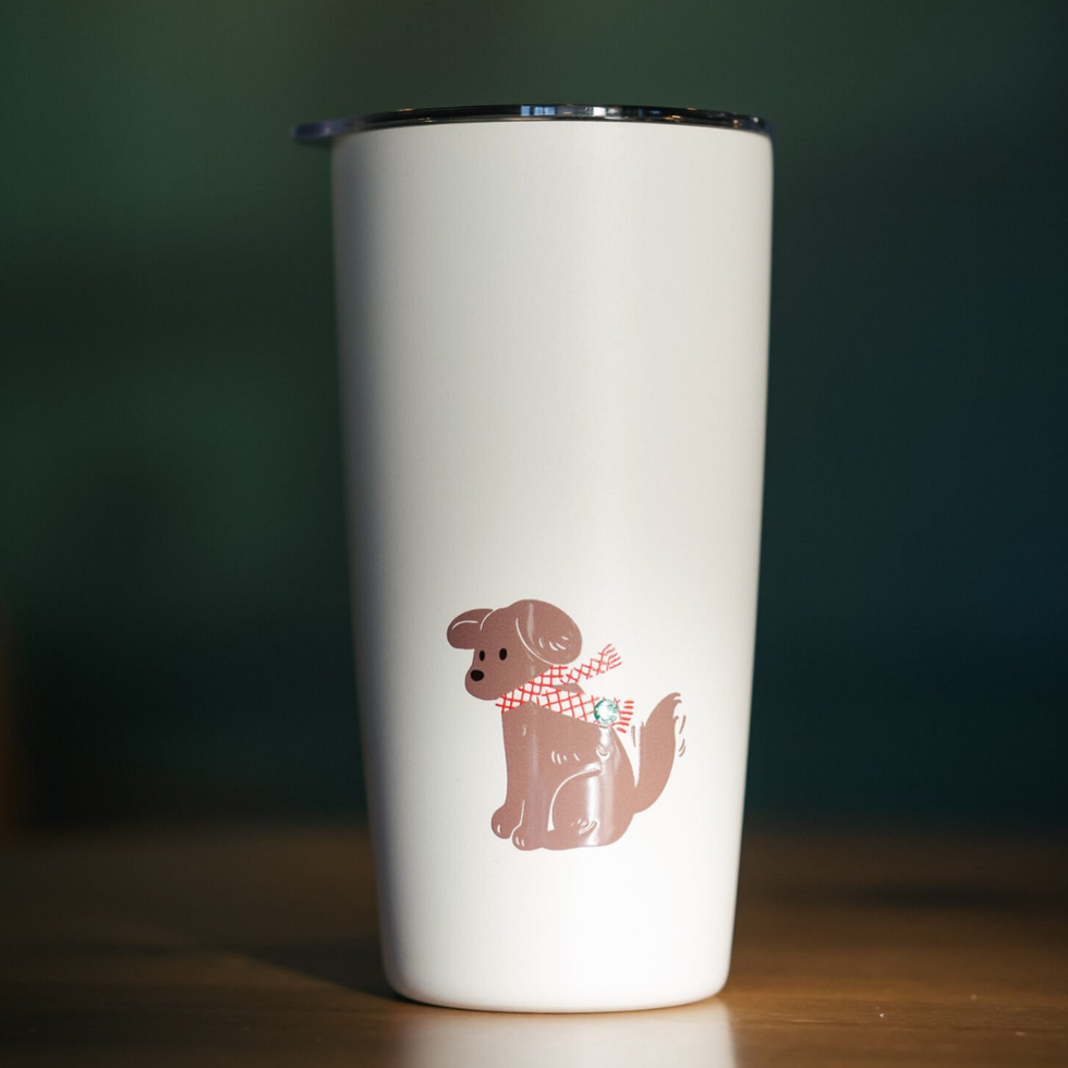 \u200bStarbucks Holiday Puppy Tumbler
