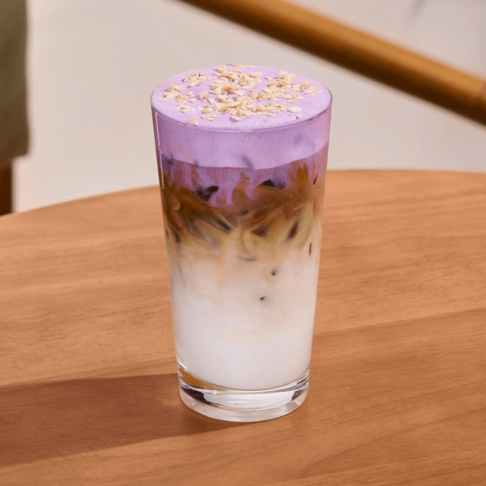 \u200bStarbucks Iced Ube Coconut Macchiato