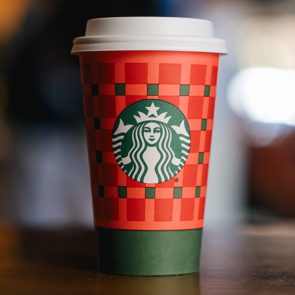 \u200bStarbucks Red Coffeehouse Plaid Holiday Cup