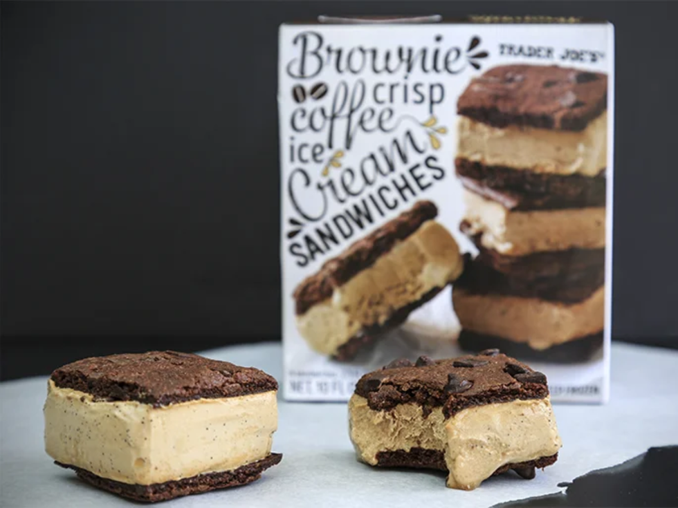 \u200bTrader Joe's Brownie Crisp Coffee Ice Cream Sandwiches