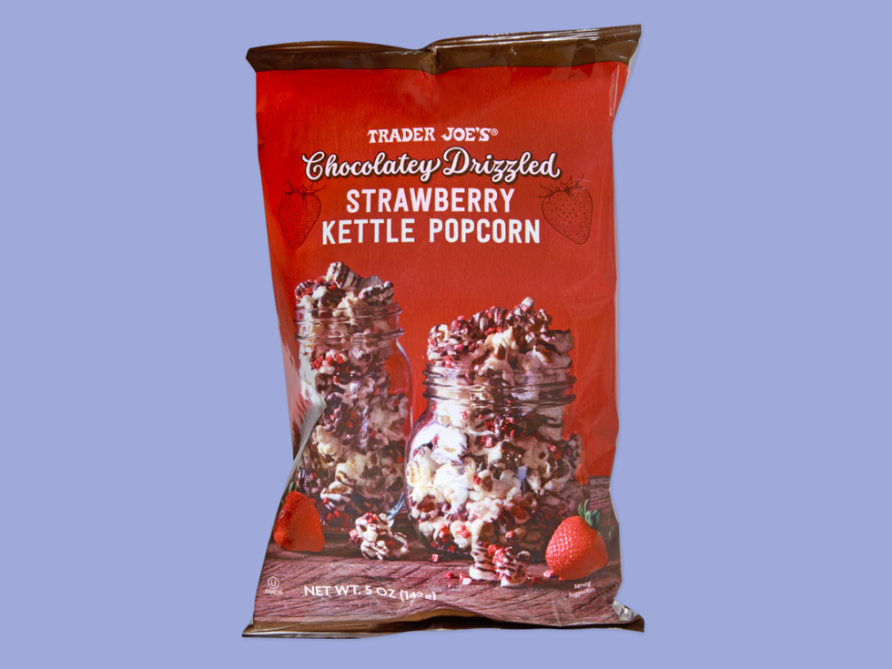 \u200bTrader Joe's Chocolatey Drizzled Strawberry Kettle Popcorn