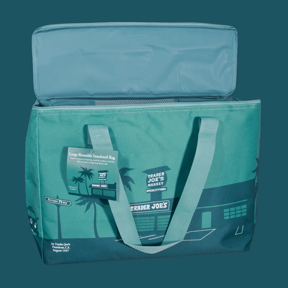 \u200bTrader Joe's Dusty Blue Large Insulated Bag