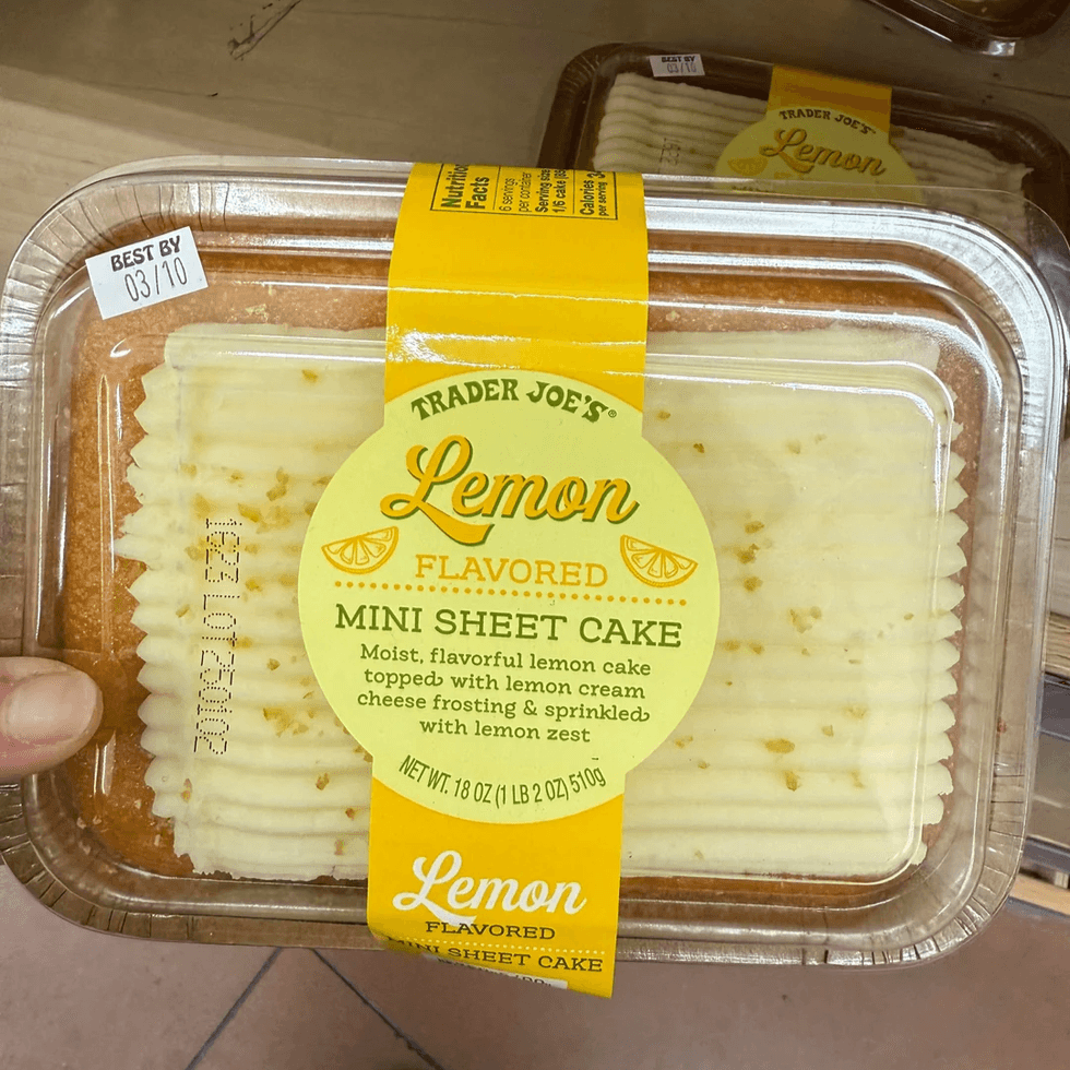 \u200bTrader Joe's Lemon Mini Sheet Cake