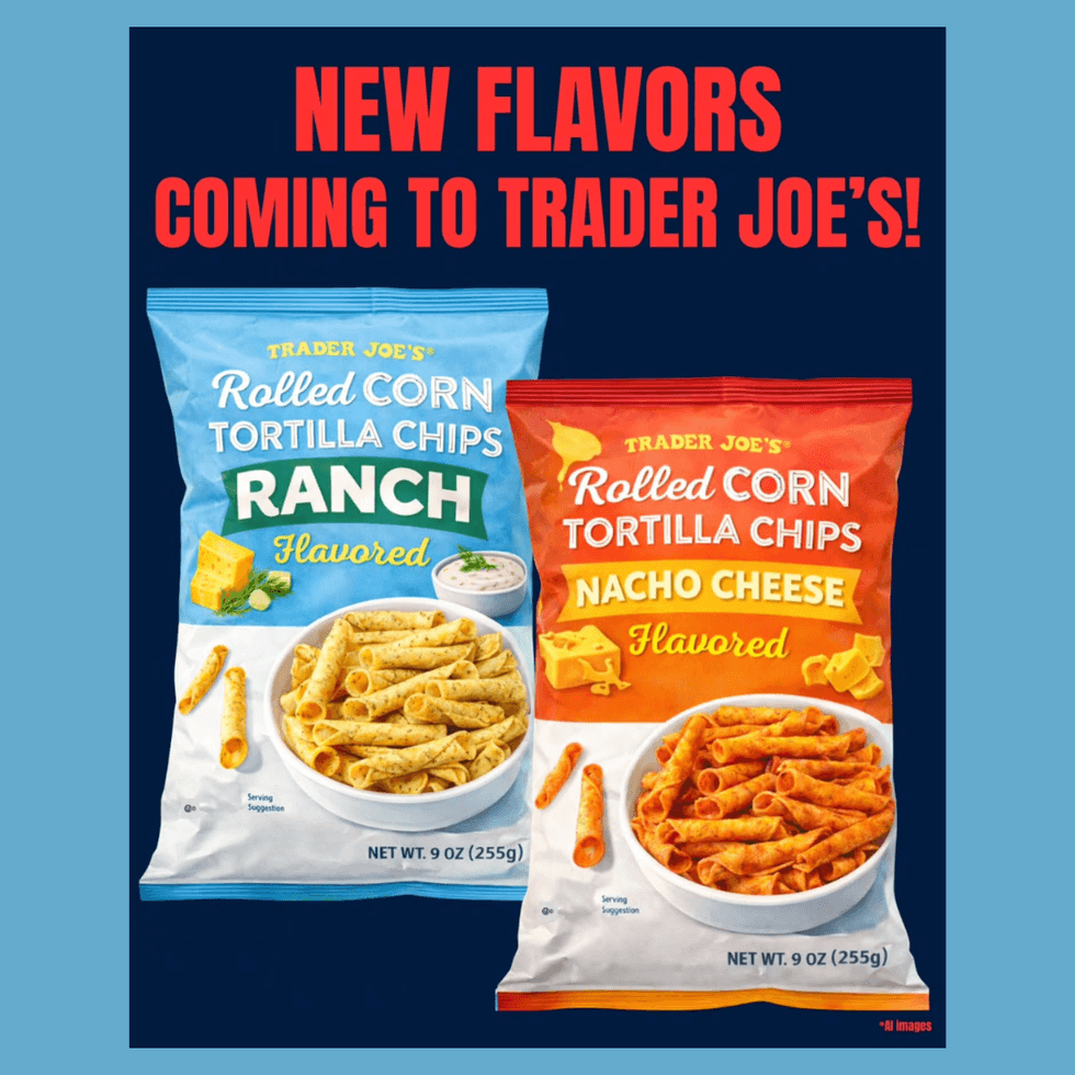 \u200bTrader Joe's New Rolled Corn Tortilla Chip Flavors: Ranch & Nacho Cheese