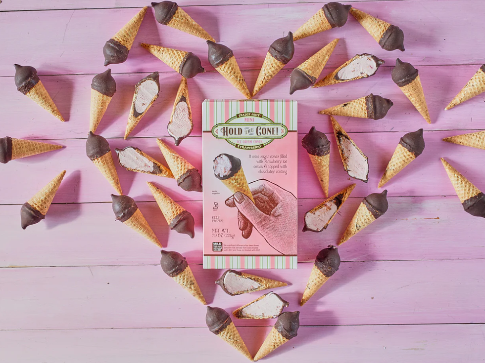 \u200bTrader Joe's\u200b Strawberry Mini Hold the Cone! Mini Ice Cream Cones