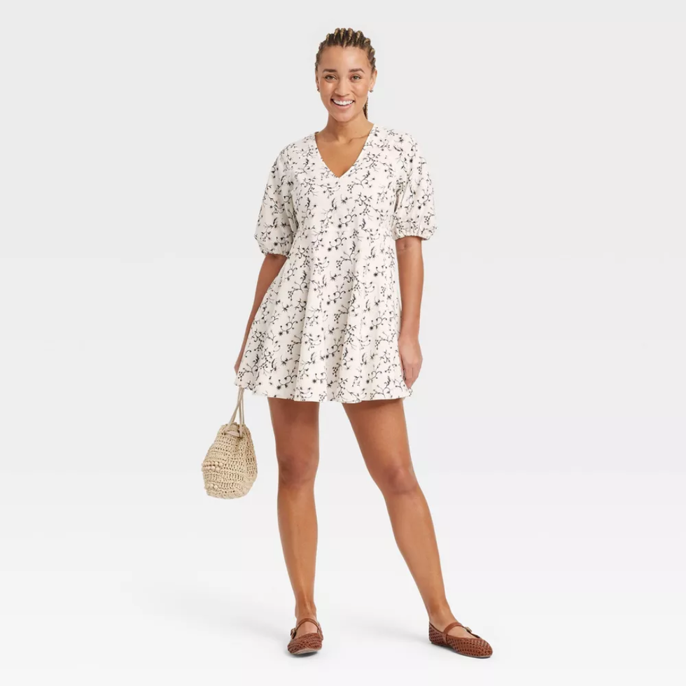 Universal Thread Bell Elbow Sleeve Mini A-Line Dress