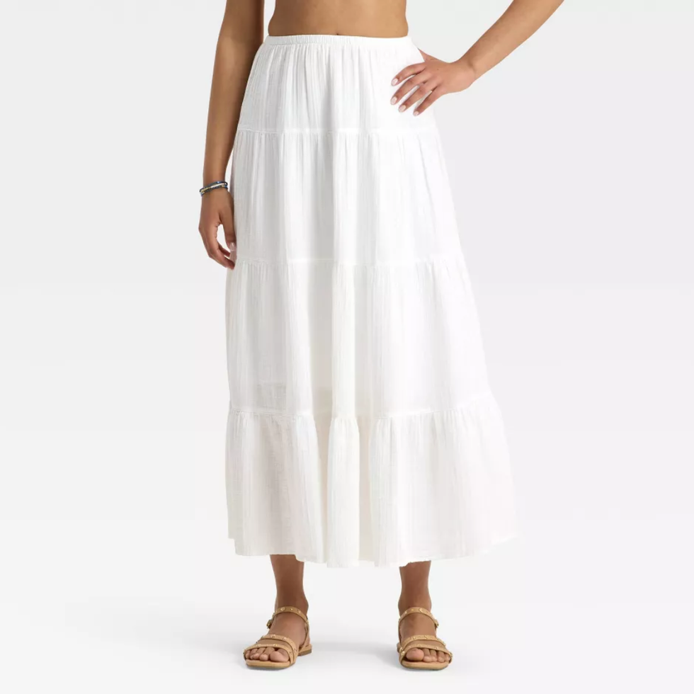 Universal Thread Crinkle Gauze Pull-On Maxi Skirt