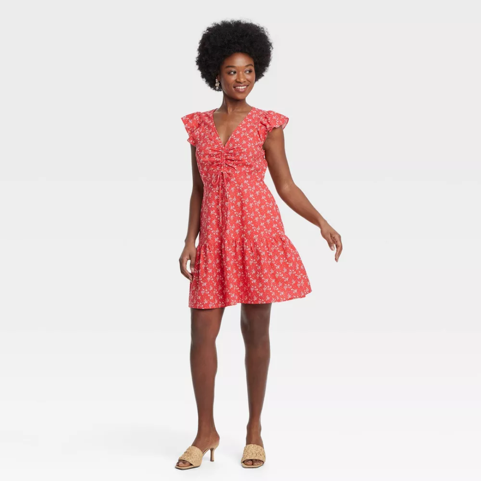 Universal Thread Flutter Short Sleeve Mini Skater Dress