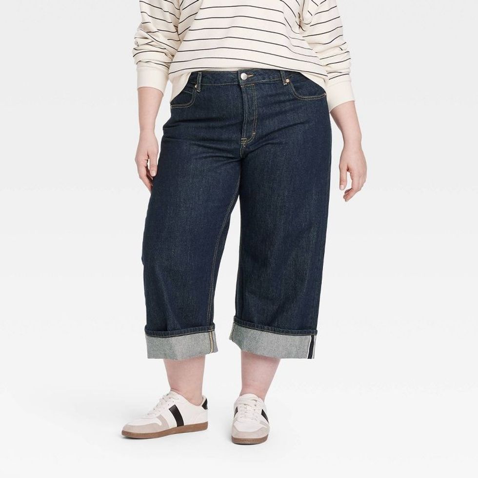 Universal Thread High-Rise Cropped Vintage Wide Leg Jeans