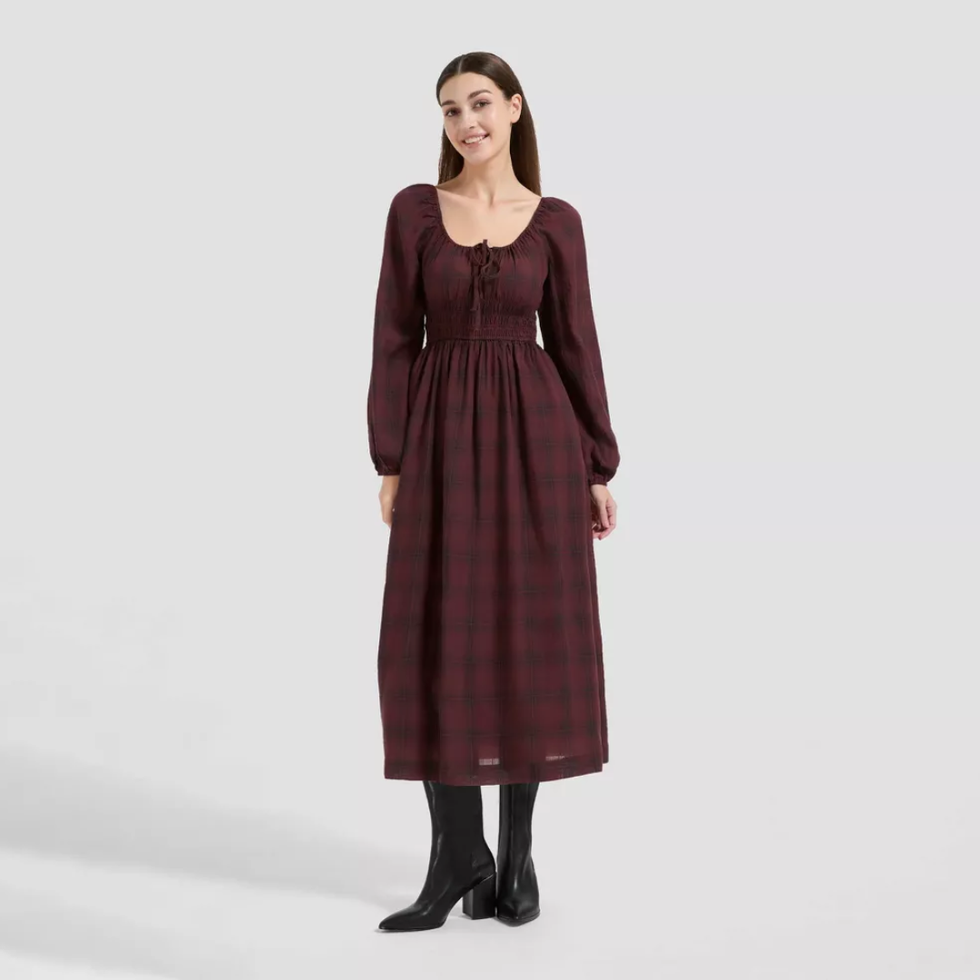 Universal Thread Long Sleeve Midi A-Line Dress