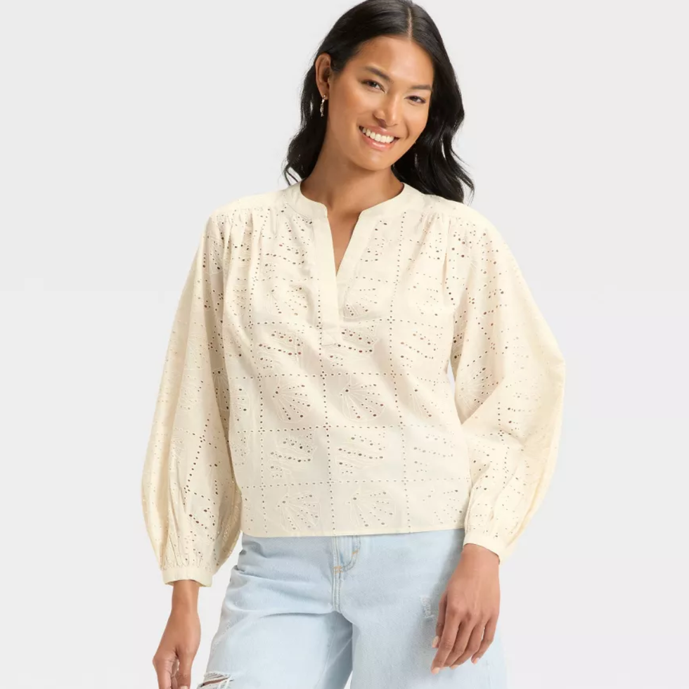 Universal Thread Long Sleeve Popover Blouse