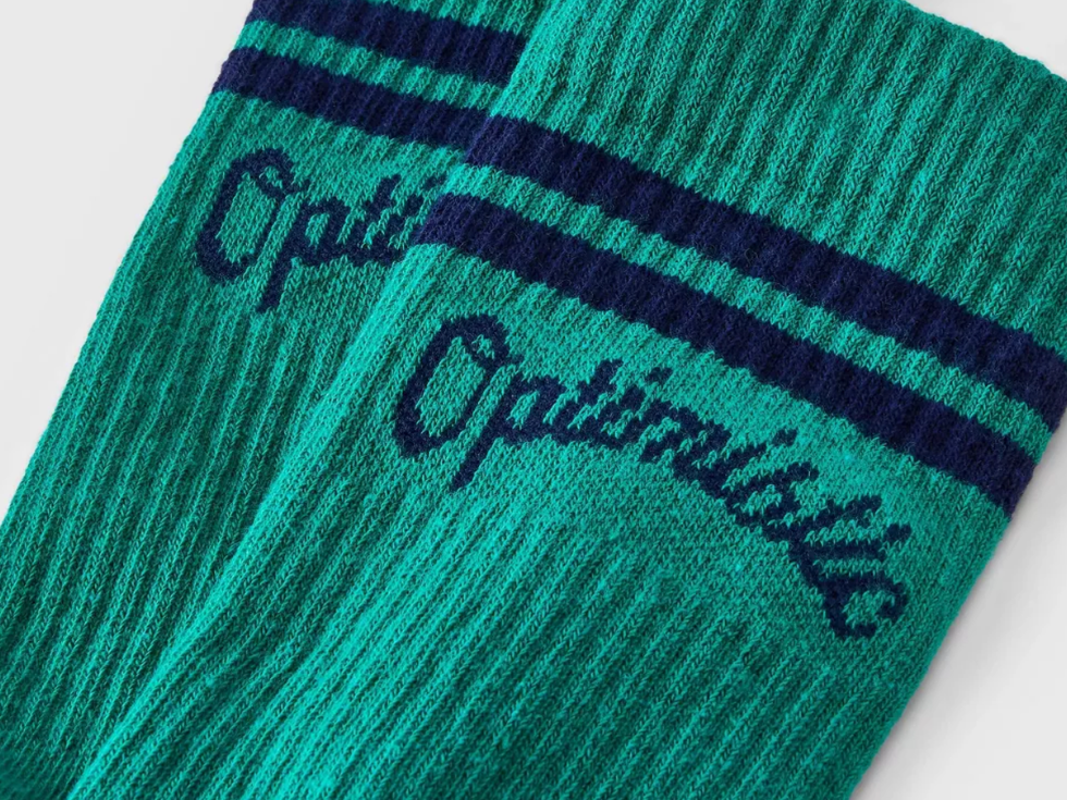 Universal Thread 'Optimistic' Ribbed Cushioned Crew Socks
