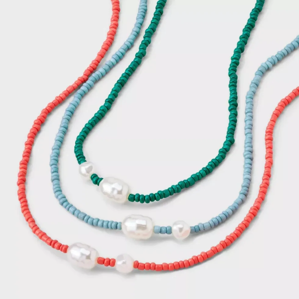 Universal Thread Seed Bead Necklace Set