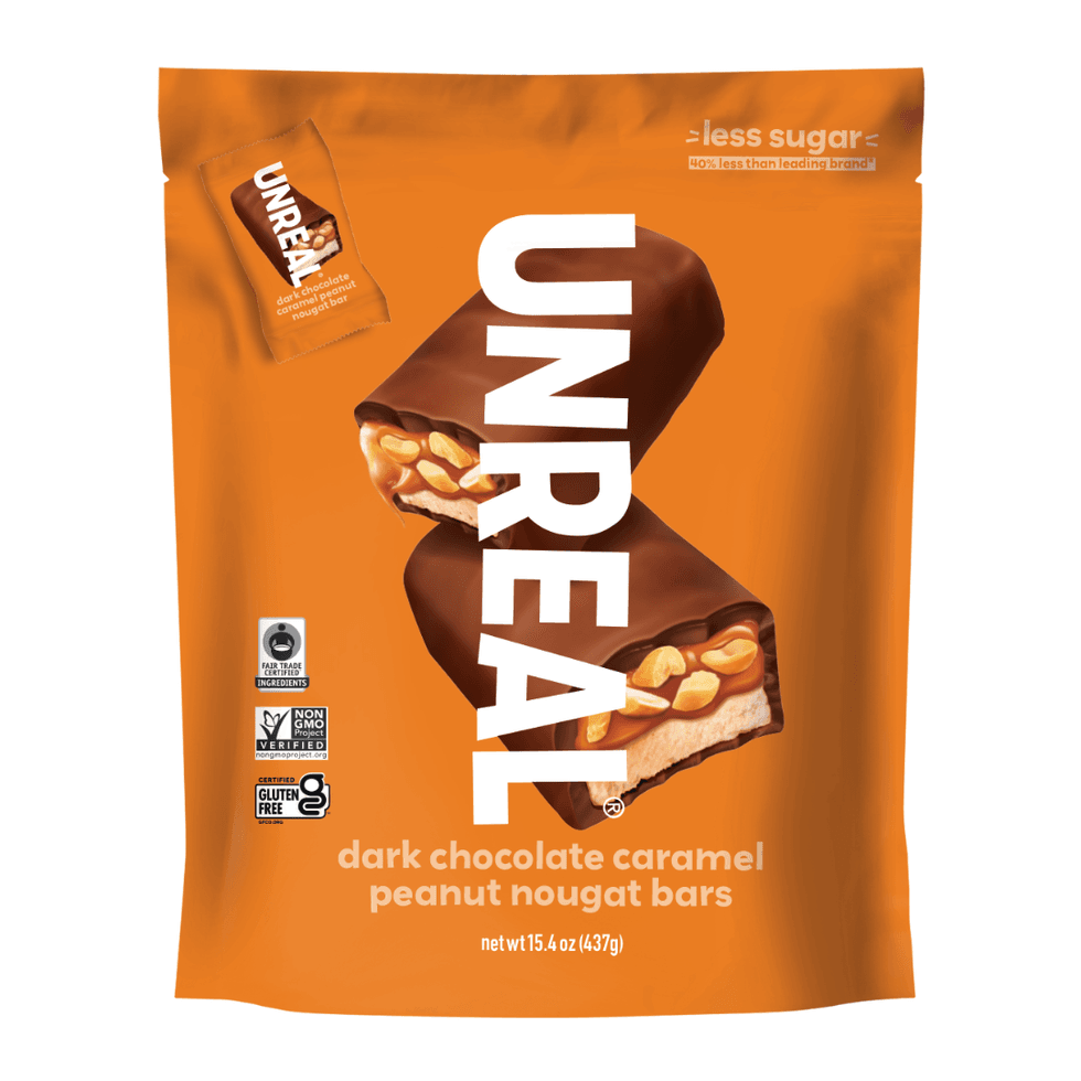 Unreal Dark Chocolate Caramel Peanut Nougat Bars