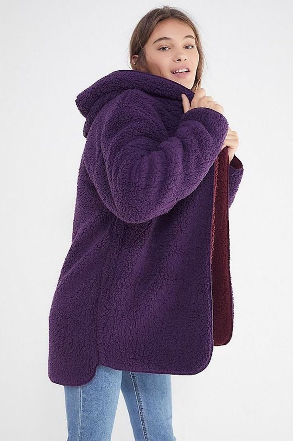 UO Carmella Cozy Reversible Coat