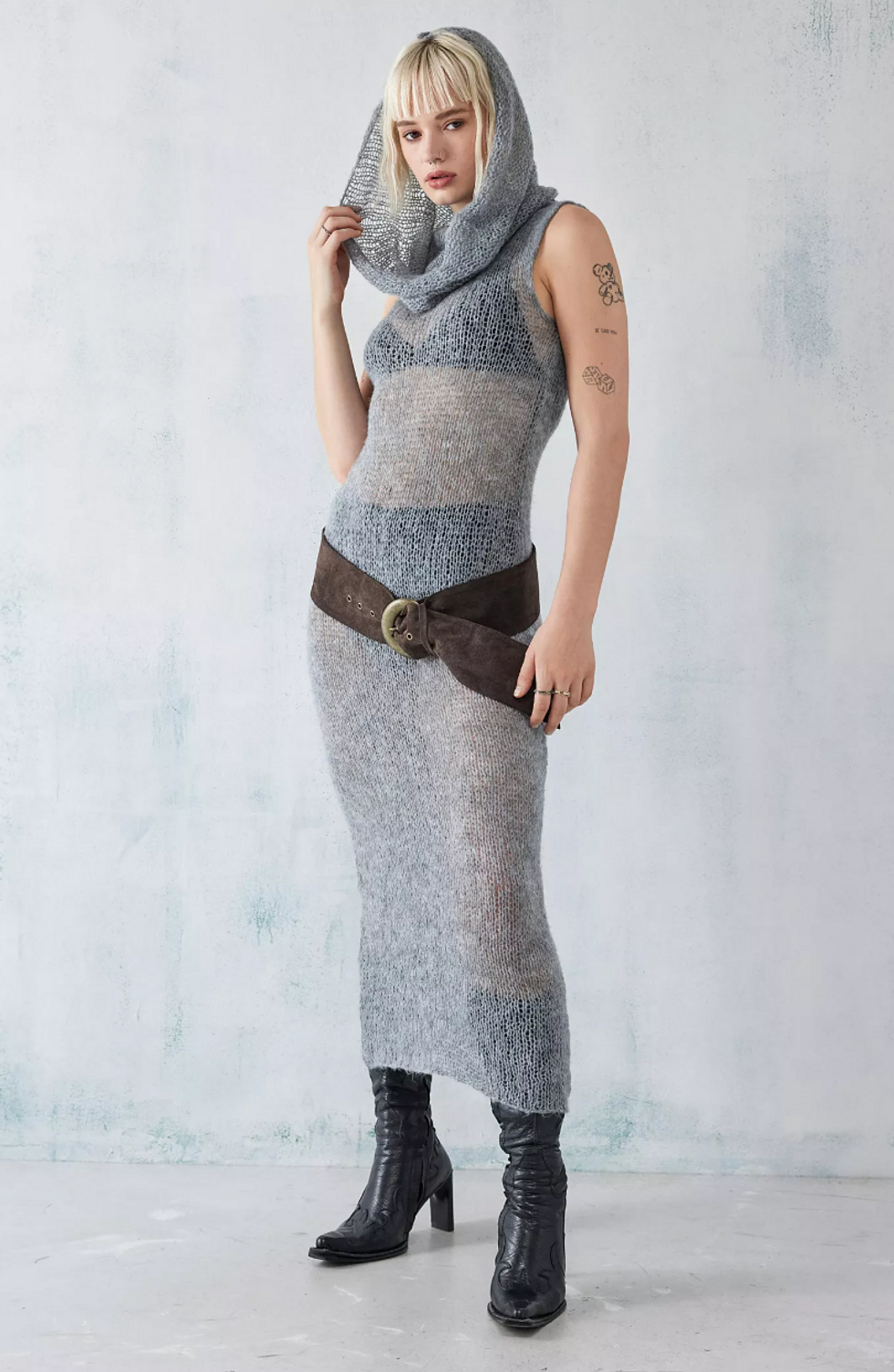UO Farrah Sheer Knit Multi-Way Maxi Dress