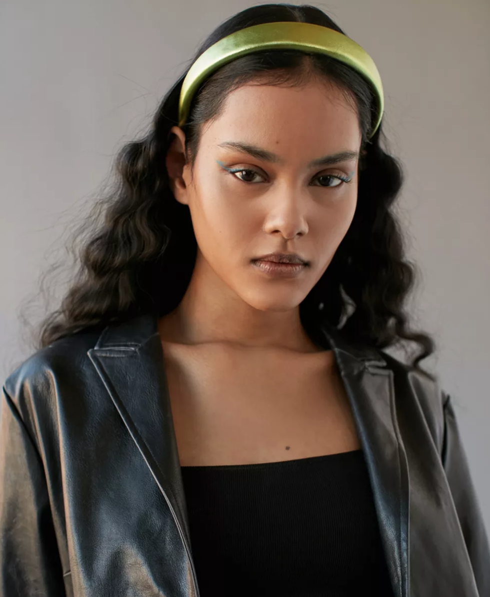 UO Metallic Leather Headband