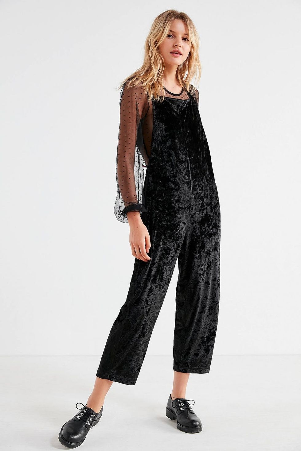 UO Shapeless Velvet Overall