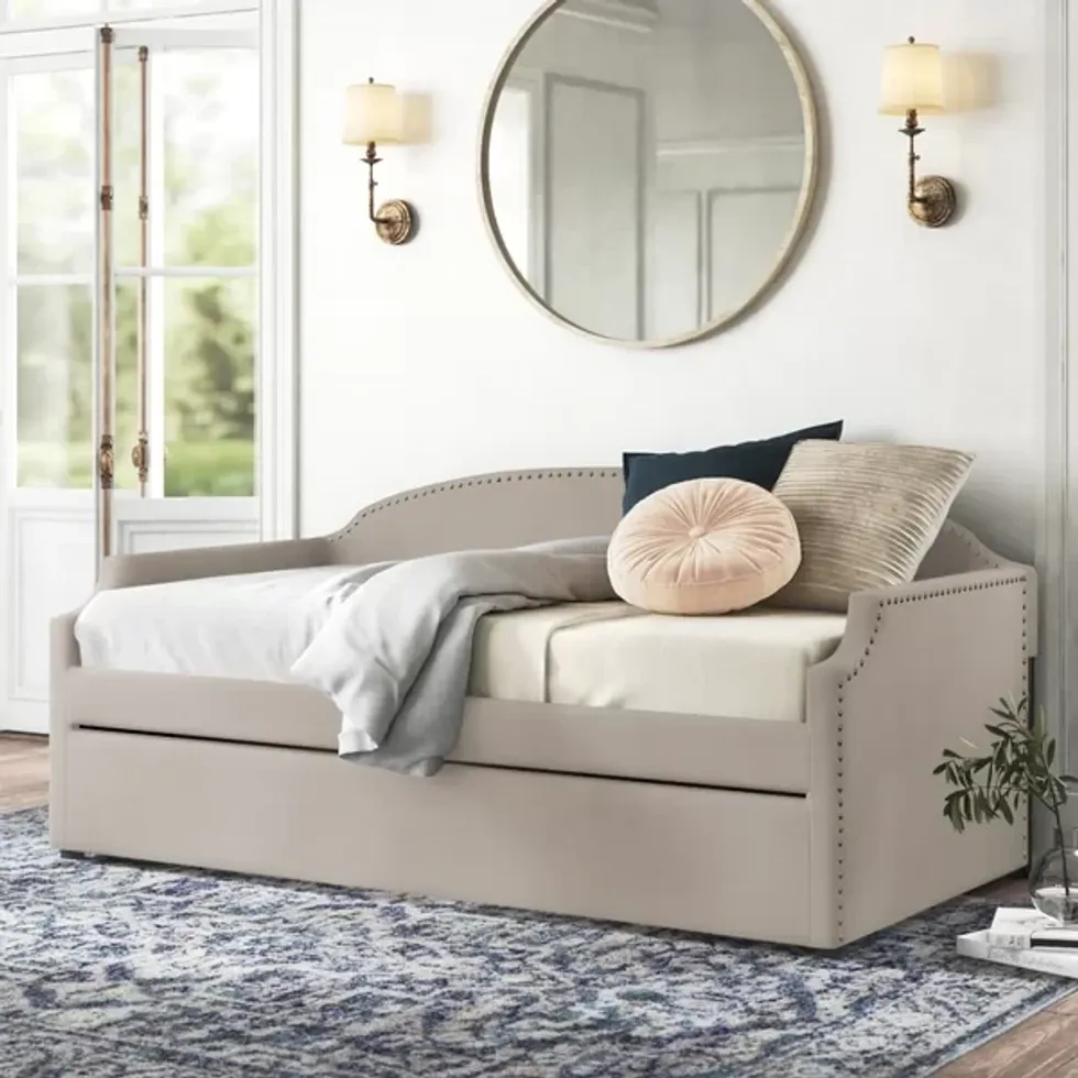 Upholstered Daybed with Trundle