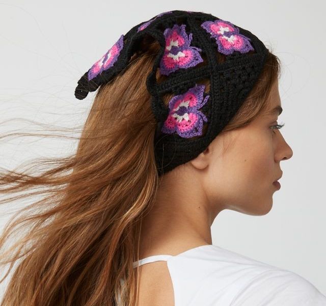 Urban Outfitters Butterfly Crochet Headscarf