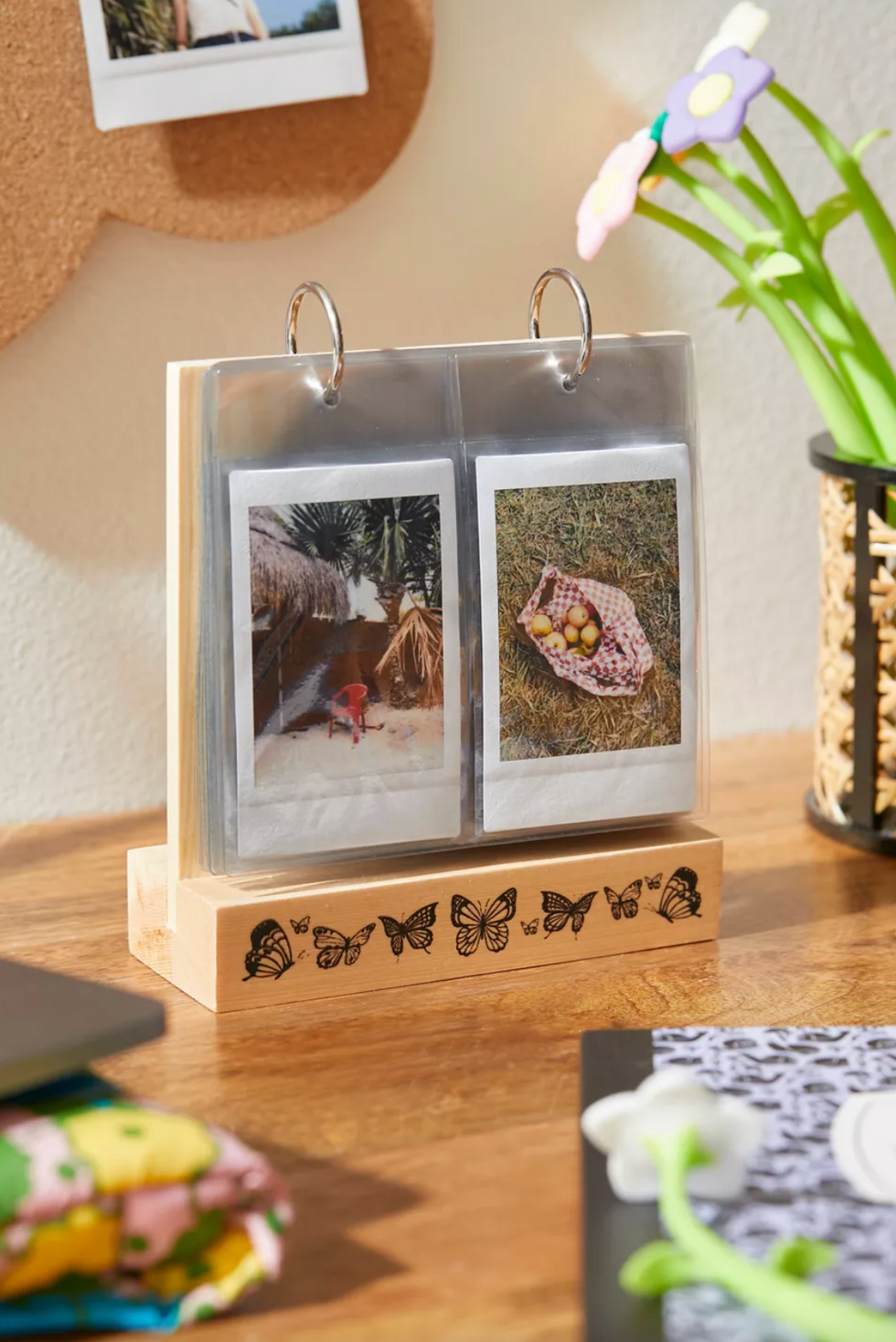 Urban Outfitters Printed Tabletop Wood Flip Instax Mini Picture Frame